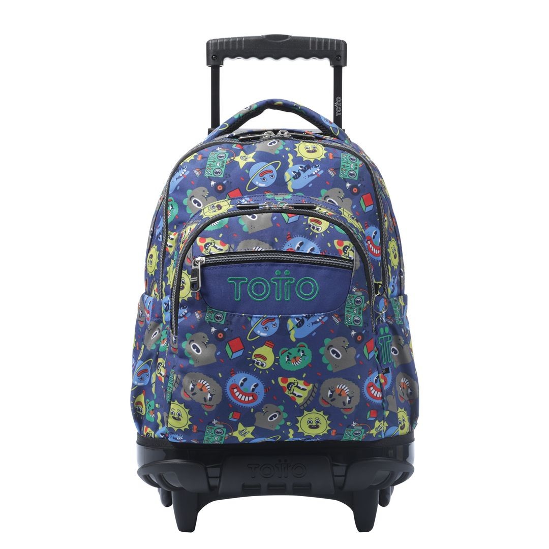 TOTTO Mochila da escola com rodas - linhas - 8JZ  Tello