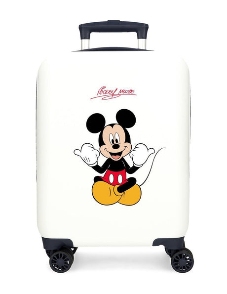 TROLLEY ABS 50 CM.4R MICKEY CHEERFUL WEISS